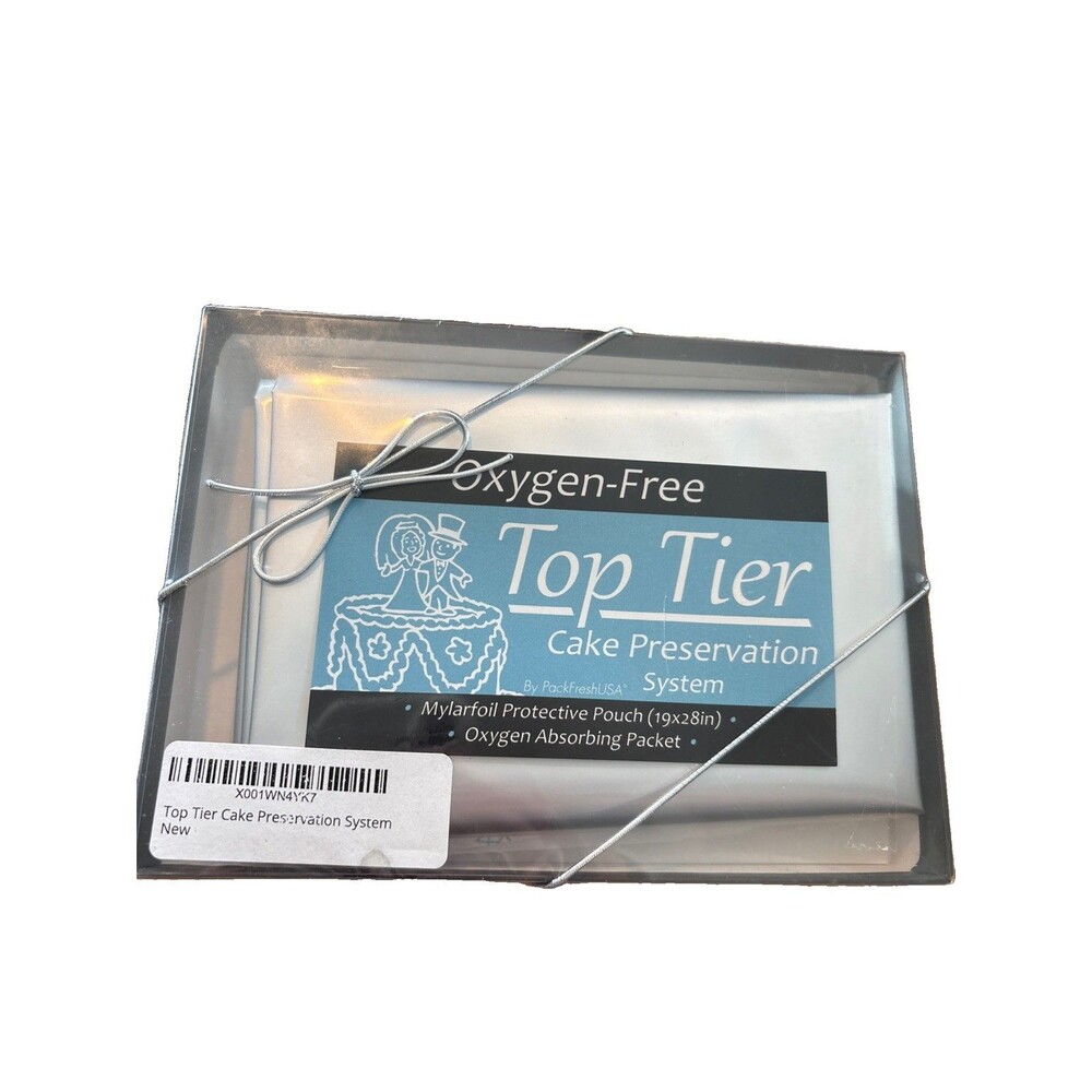 PackFreshUSA Cake Preservation System Top Tier Wedding Cake Freezer Bag